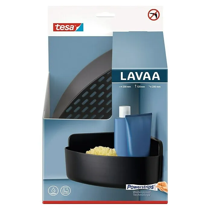 Tesa Hoekdouchekorf Lavaa - 20 x 20 x 12 cm, Mat