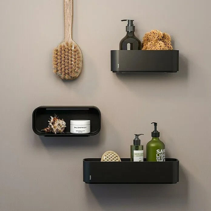 Tiger Douchekorf 2-Store - 10,9 x 35 x 8,1 cm, Zwart