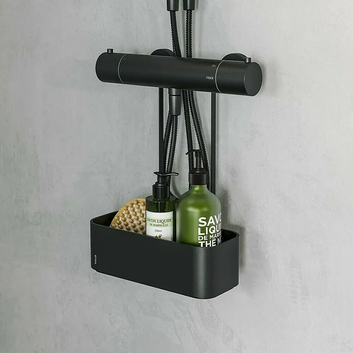Tiger Douchekorf hangend 2-Store - 12,2 x 24,9 x 34,3 cm, Zwart