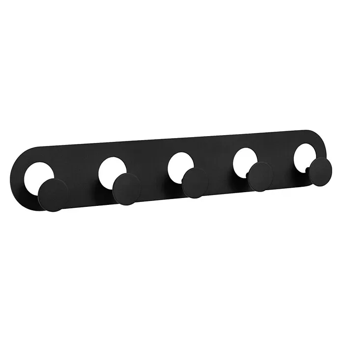 Walteco Handdoekhaken - l x b x h: 500 x 30 x 82 mm, Aantal haken: 5 st., Metaal