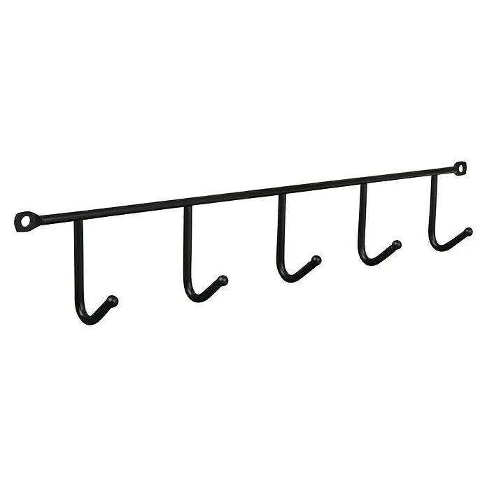 Walteco Handdoekhaken 1 x haakstrip, 2 x schroeven, 2 x pluggen - l x b x h: 350 x 35 x 60 mm, Aantal haken: 5 st.