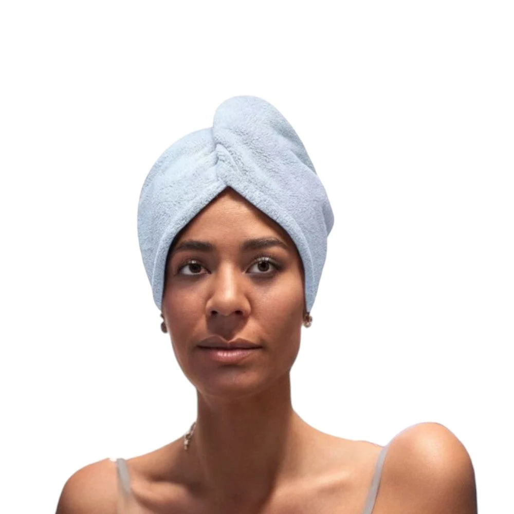 Haarhanddoek - 3 Stuks - Roze, Blauw en Grijs - Microvezel Handdoek Krullend Haar - Handdoek voor Haar - Hair Towel - Hoof...