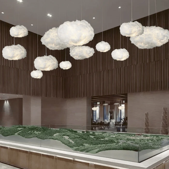 Wolken Hanglamp van Katoen met Winters Design SMD Living