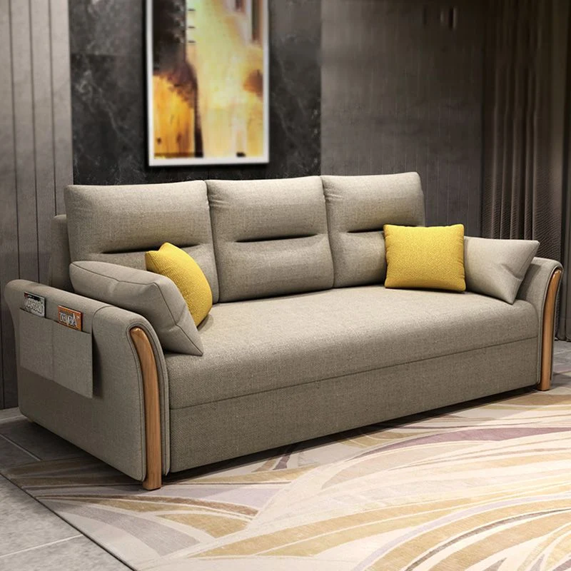 30.7" Wijd Futon And Mattress Fabric Storage Sleeper Sofa Grey Machine wasbaar op 30°C 54l