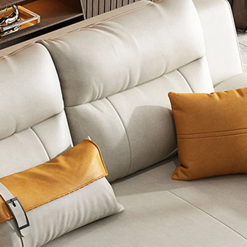 32"W Scandinavian Futon Sofa Bed Leather Ivoor Futon Sleeper Sofa | Makkelijk te Reinigen 51l