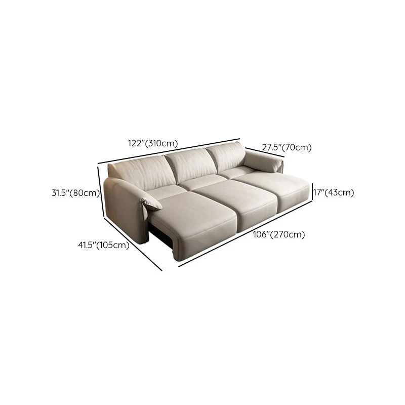 41.34" Wide Contemporary Futon Sofa Bed White Futon Effen Wood Sleeper Sofa 86