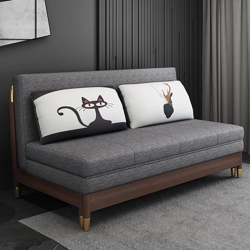 Bureaustoel 31" Wide Glam Futon Sofa Bed Natuurleer Gray Futon Sleeper Sofa 45l