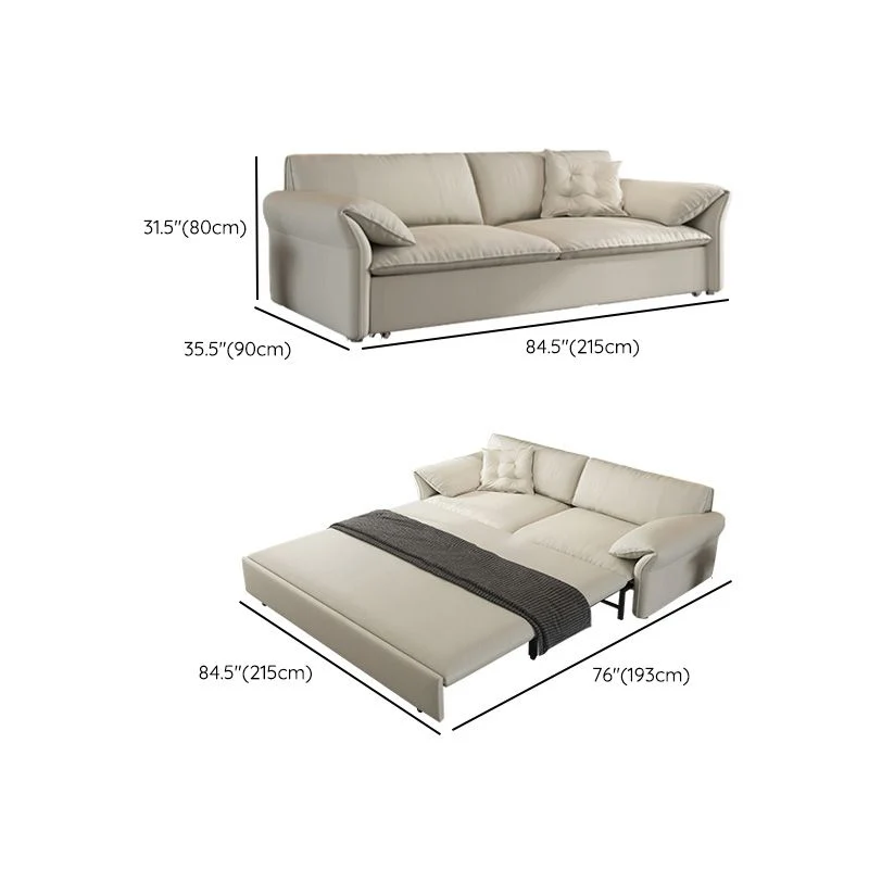 Contemporary Natuurtint Futon Sleeper Sofa Bed Solid Wood Storage 53l