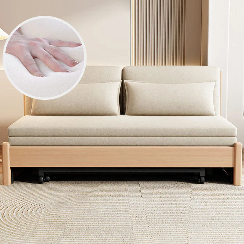 Contemporary Neerklapbaar Futon Sleeper Solid Wood Futon Sleeper Sofa Storage 37l