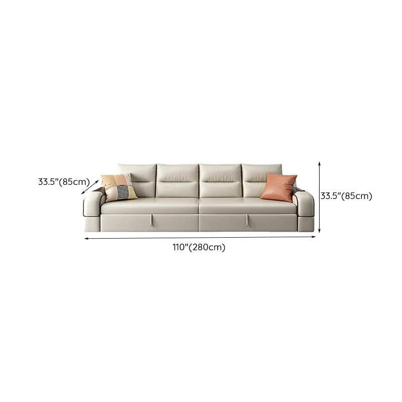 Contemporary Opklapbaar Futon Sleeper White Futon Sleeper Sofa Storage effen kleuren en patronen 55l