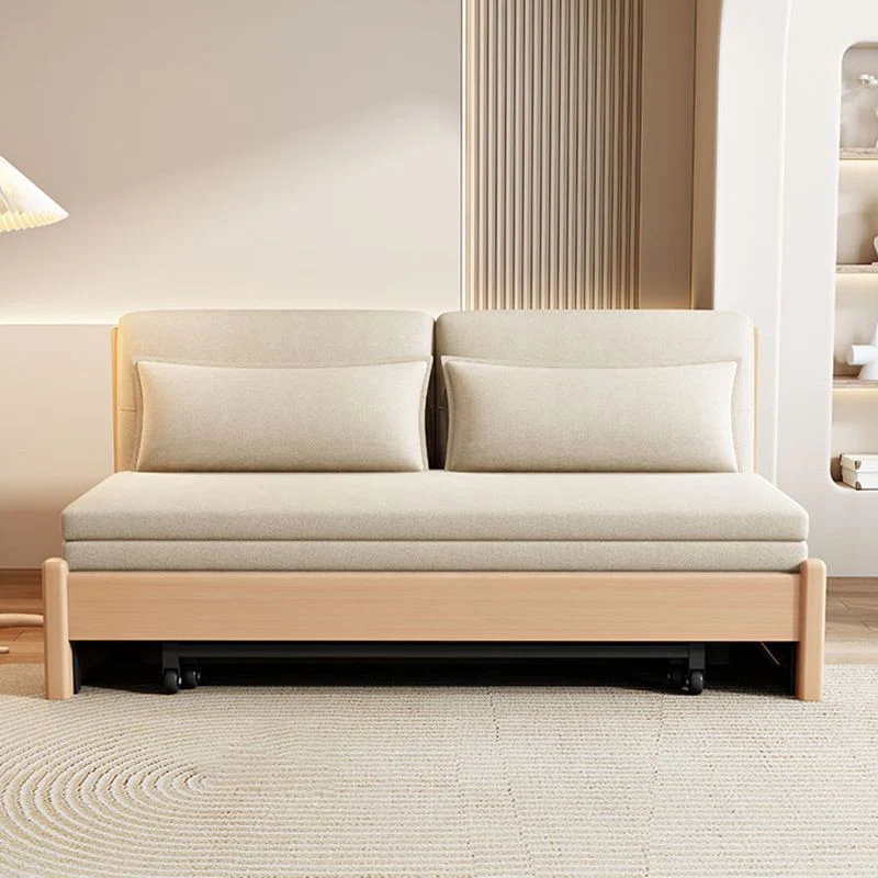 Contemporary Opvouwbaar Futon Sleeper Solid Wood Futon Sleeper Sofa Storage 37l