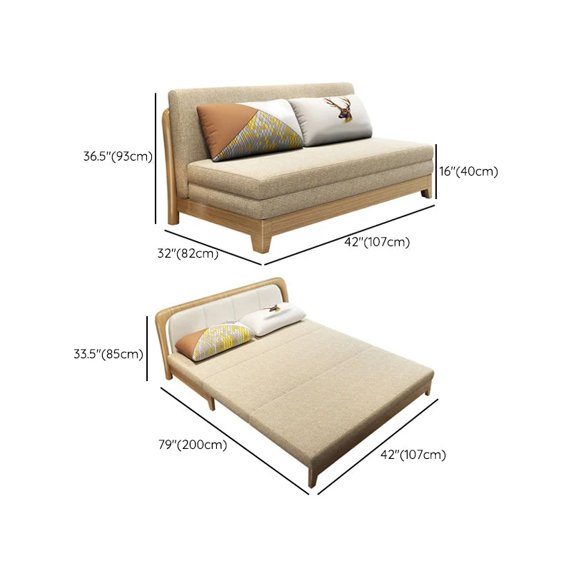 Eetkamerstoel 32" Sprei Contemporary Sofa Futon Mustard Fabric Sleeper Sofa 42l