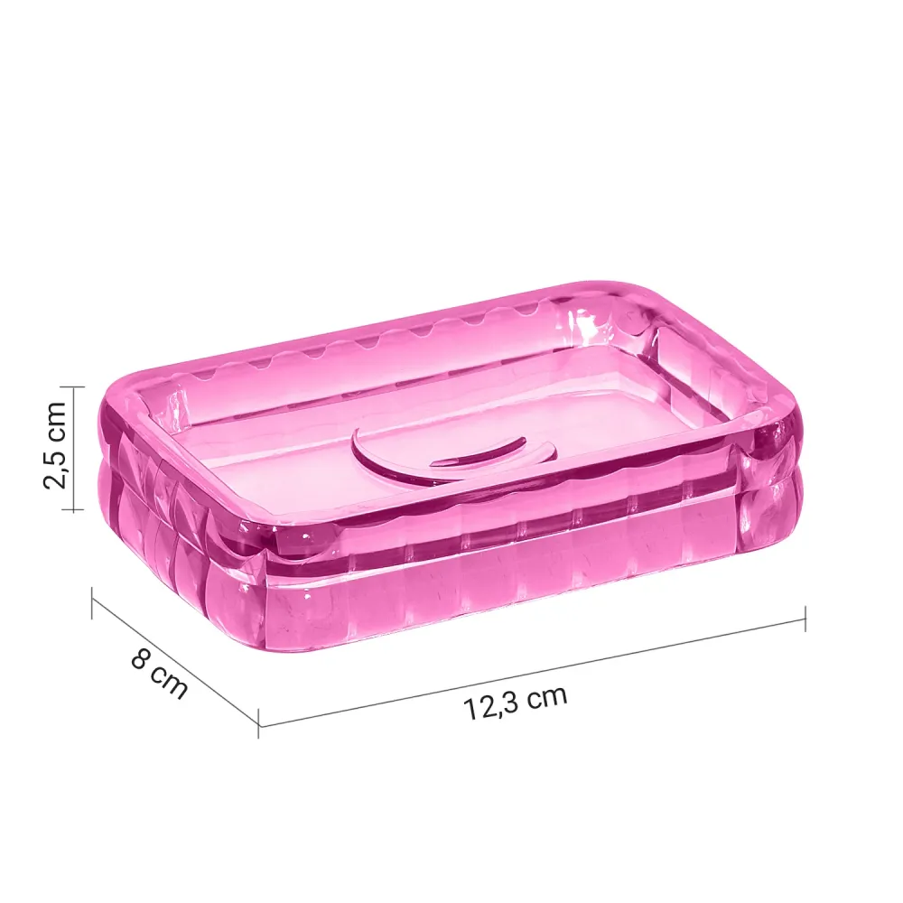 Elastische pasvorm Gedy Glady series countertop soap dish - Fuchsia