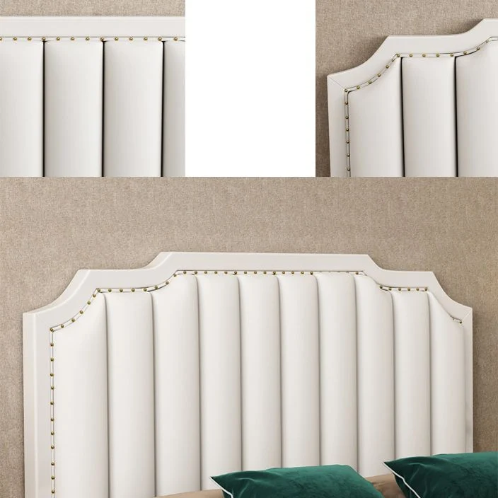 French Style Upholstered Stepped Platform Bed Foam Headboard Bed - Perfecte Pasvorm