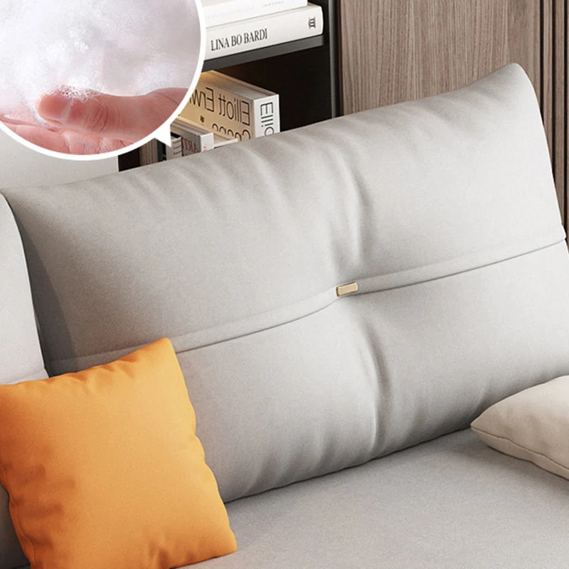 Glam Grey Futon Sleeper Sofa Tufted Back and Storage Faux Leren met bescherming tegen slijtage 45