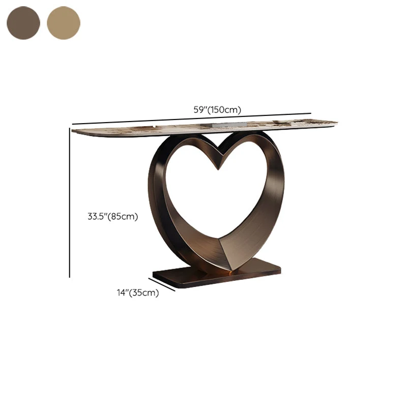 Half Moon Shape Contemporary Console Table Verguld Stone Console Sofa Table 35l