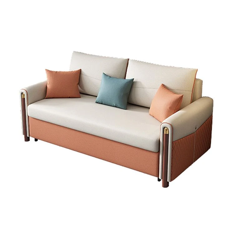 Modern Square Arm Sofa Futon Opvouwbaar Pillow Included Loveseat voor binnen- en buitengebruik 51l