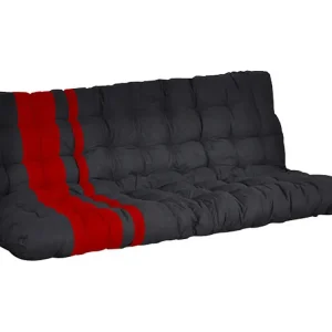 Premium Kwaliteit Futon MODULO clic-clac - 135 x 190 cm - Kleuren: zwart en rood