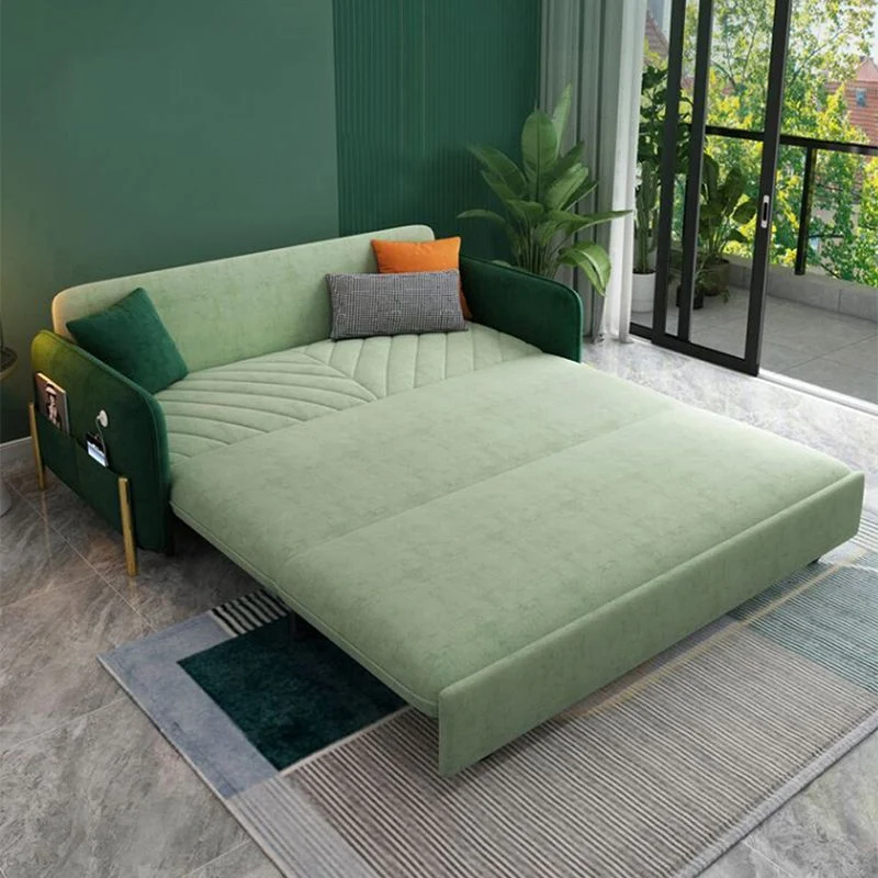 Ronde vorm 31" Spacieux Glam Futon Sofa Bed Green Futon Sleeper Sofa Storage 47l
