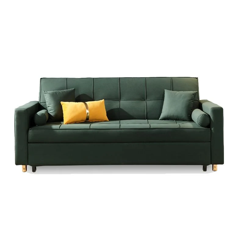 Square Arms Futon Samenvouwbaar Pillow Included Sleeper Sofa Storage - Perfecte Pasvorm 59l