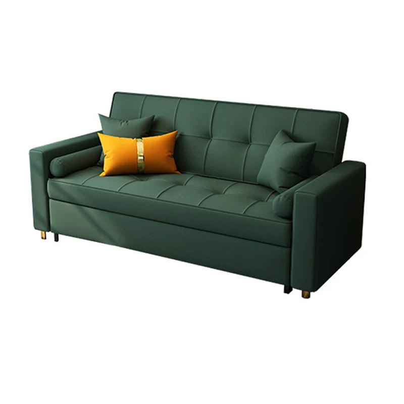 Square Arms Futon Samenvouwbaar Pillow Included Sleeper Sofa Storage - Perfecte Pasvorm 59l