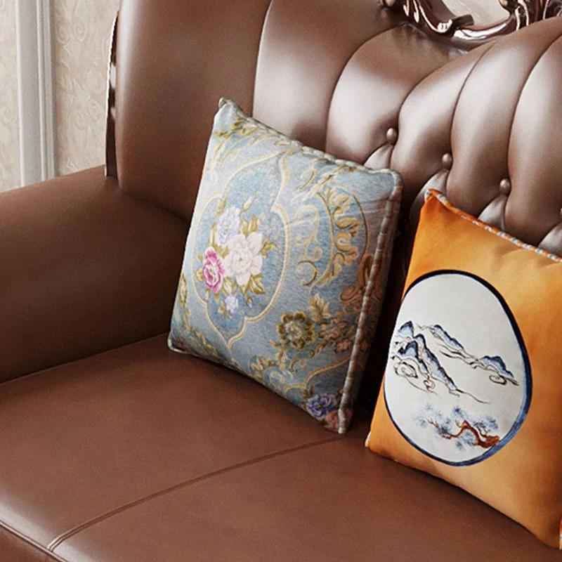 Traditional Leather Futon Sleeper Sofa Cappuccino Sofa Bed Storage Eenvoudig aan te brengen 85l