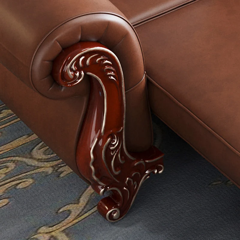 Traditional Leer Futon Sleeper Sofa Brown Sofa Bed Storage 85l
