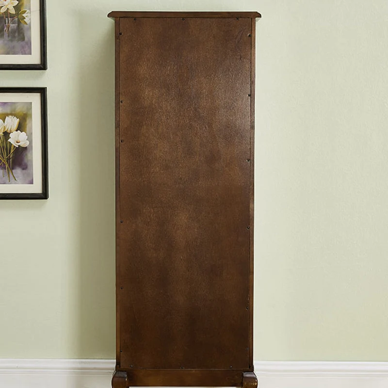 Vierkante vorm Traditional Rubber Wood Display Stand Glazen Doors Hutch Buffet Doors 18
