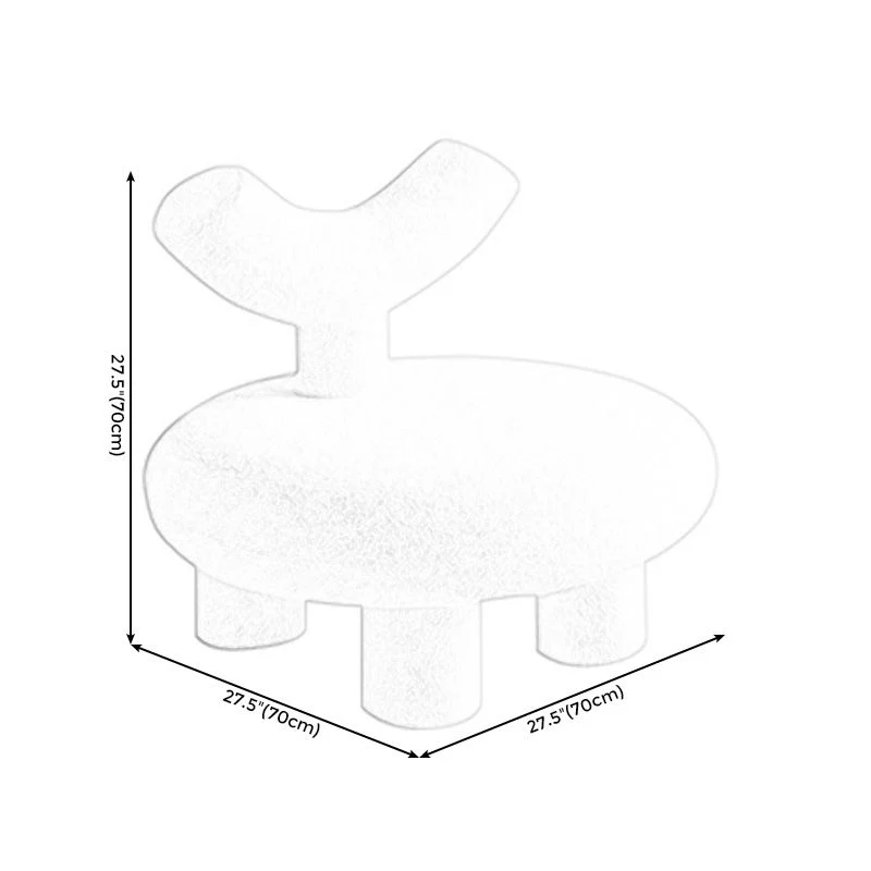 Wol Slipper Chair Modern Armless Slipper Chair Living Room, Bedroom voor binnen- en buitengebruik 21l