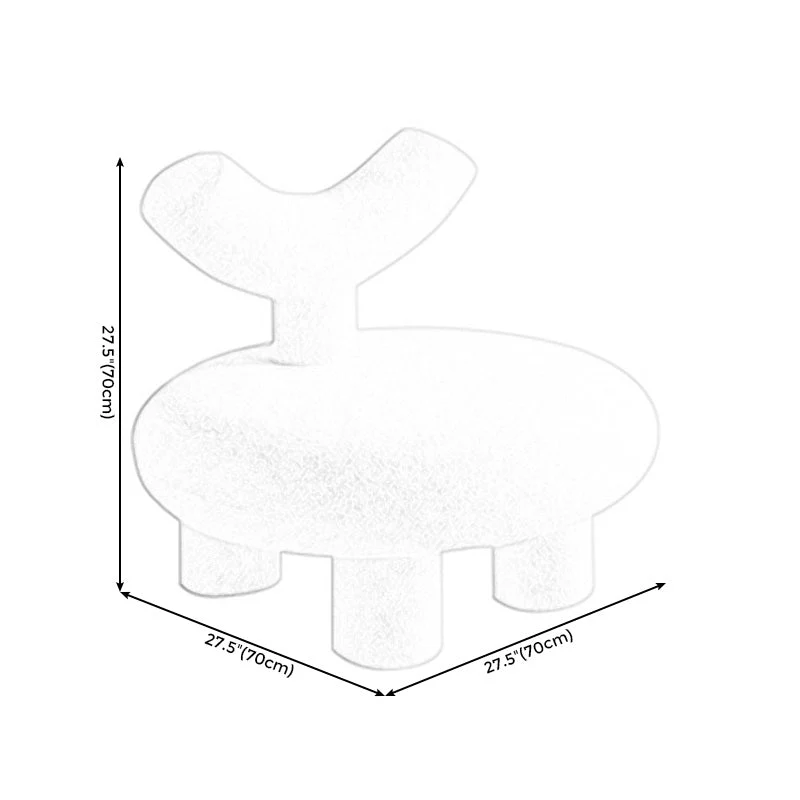 Wool Slipper Chair Strak Armless Slipper Chair Living Room, Bedroom met elastische band en linten 21l