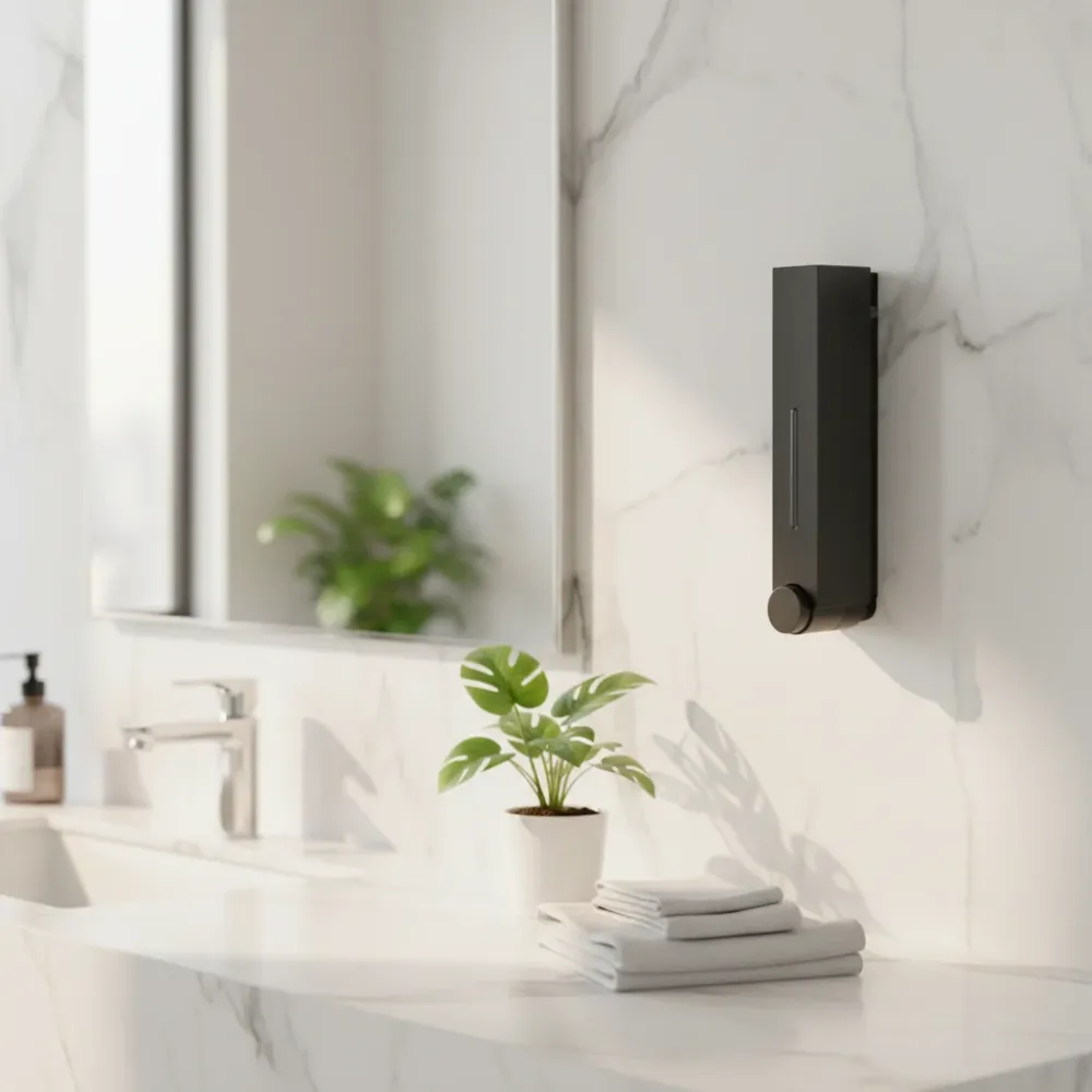 Zeepdispenser Wandmontage - 1 Reservoir - Zwart - Zeepdispenser Douche - Zeepdispenser Hangend - Zeeppompje Hangend - Zeep...