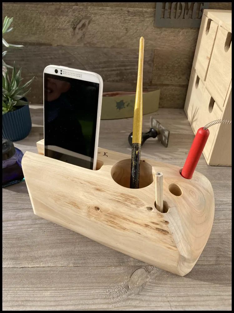 Massief thujahouten bureau-organizer: een bureau Thurganizer Atelier Xavier Leen