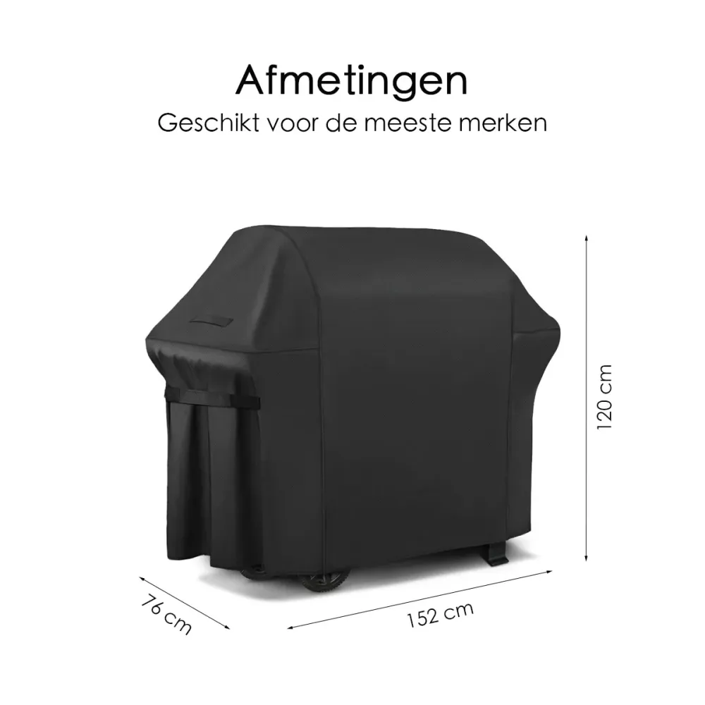 BBQ hoes - Waterproof - Verstelbaar - 147 x 61 x 122 cm - Zwart - Barbecue Hoes