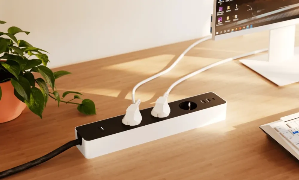 Calex Slimme Stekkerdoos – Wifi Stekkerblok met 4 Stopcontacten, USB-C Snelladen & Energie Monitoring – Smart Plug - Werkt...