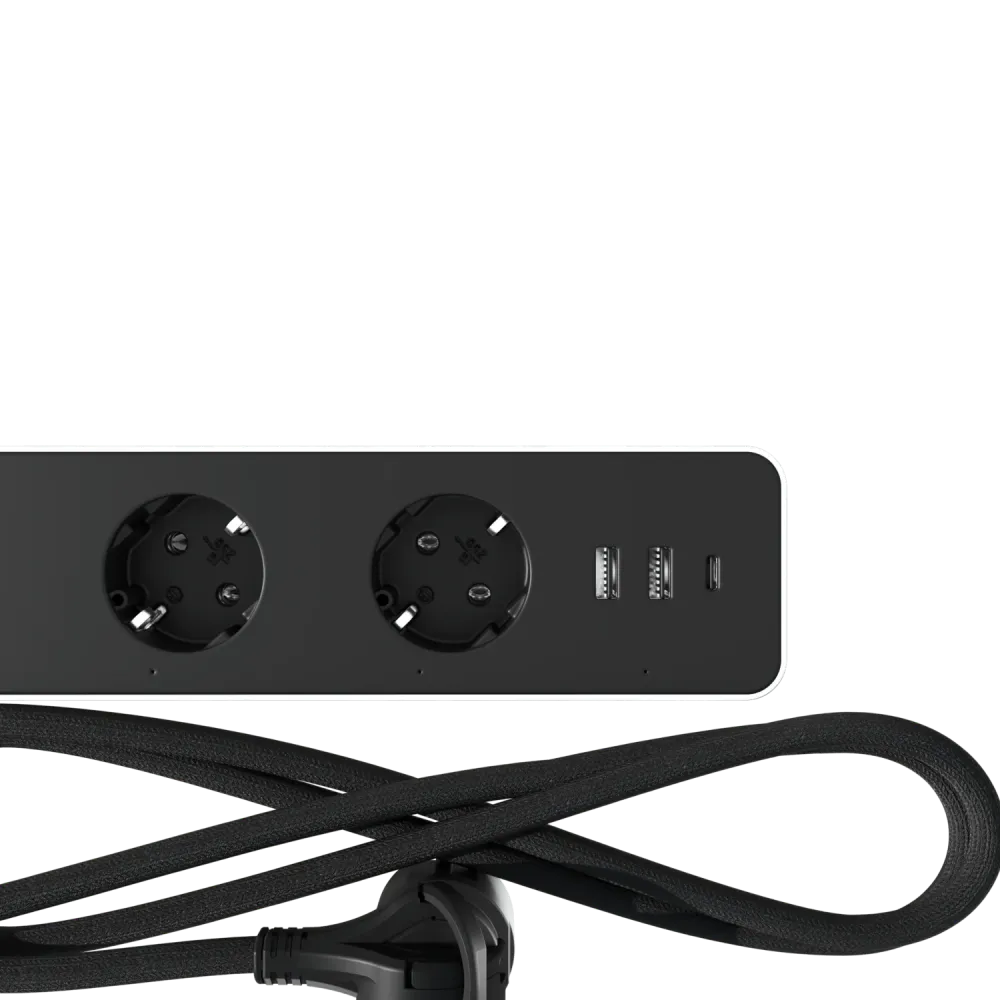 Calex Slimme Stekkerdoos – Wifi Stekkerblok met 4 Stopcontacten, USB-C Snelladen & Energie Monitoring – Smart Plug - Werkt...
