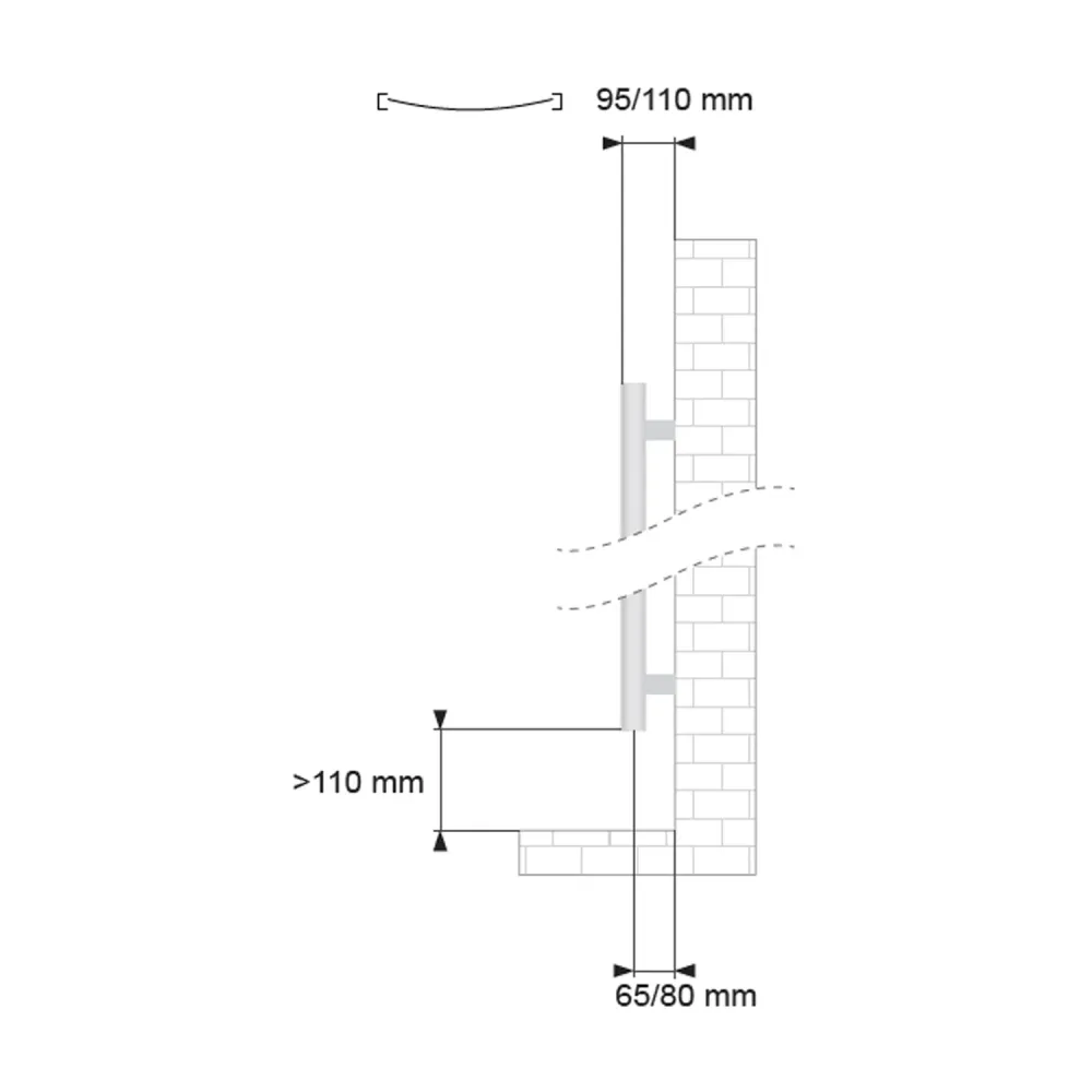 Curved Radiator Roma Lazzarini 840x450 center distance 405 - Chroom