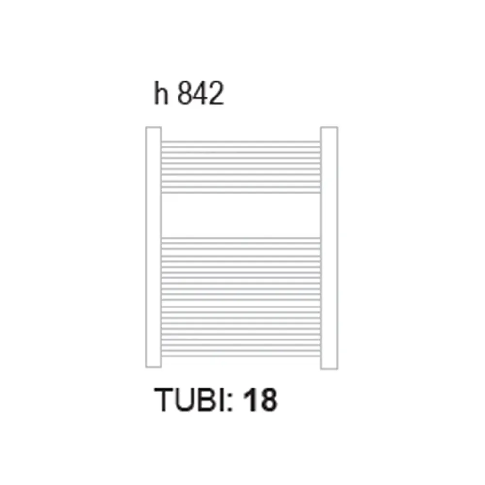 Curved Radiator Roma Lazzarini 840x450 center distance 405 - Chroom