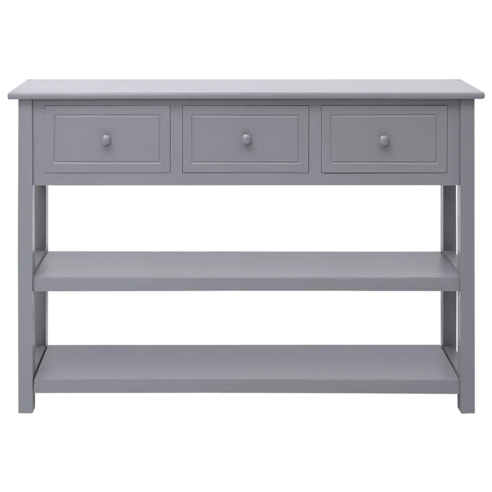 Dressoir 108x30x76 cm massief paulowniahout grijs