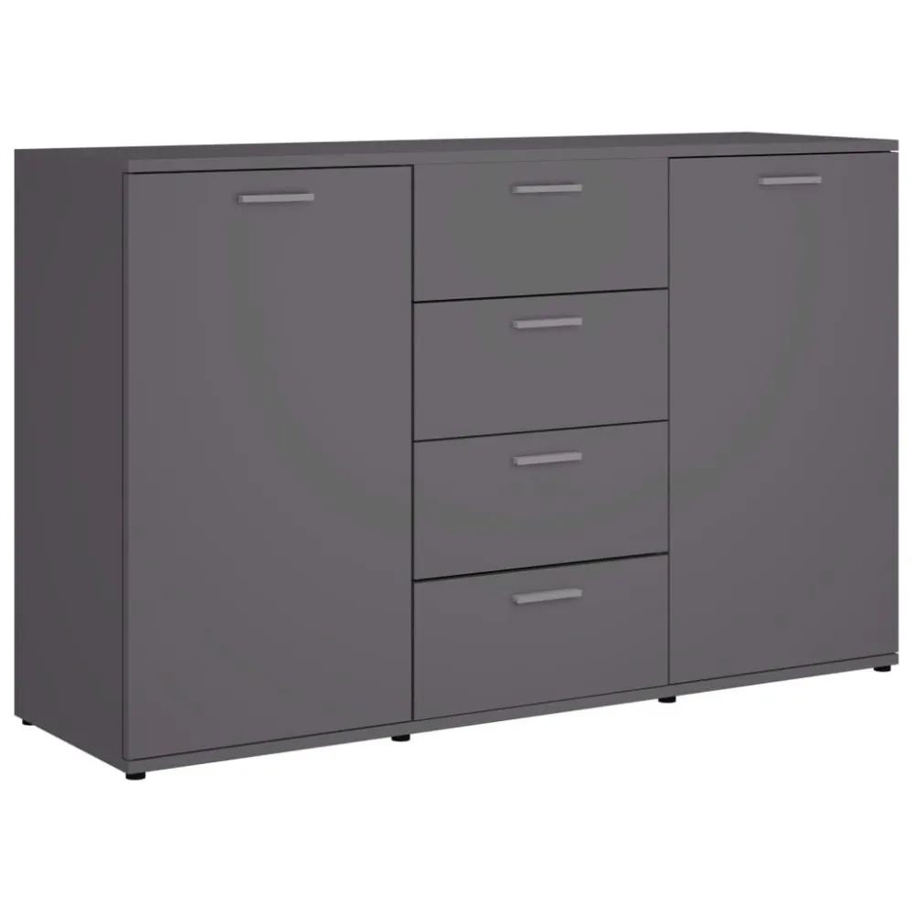 Dressoir 120x35,5x75 cm bewerkt hout grijs