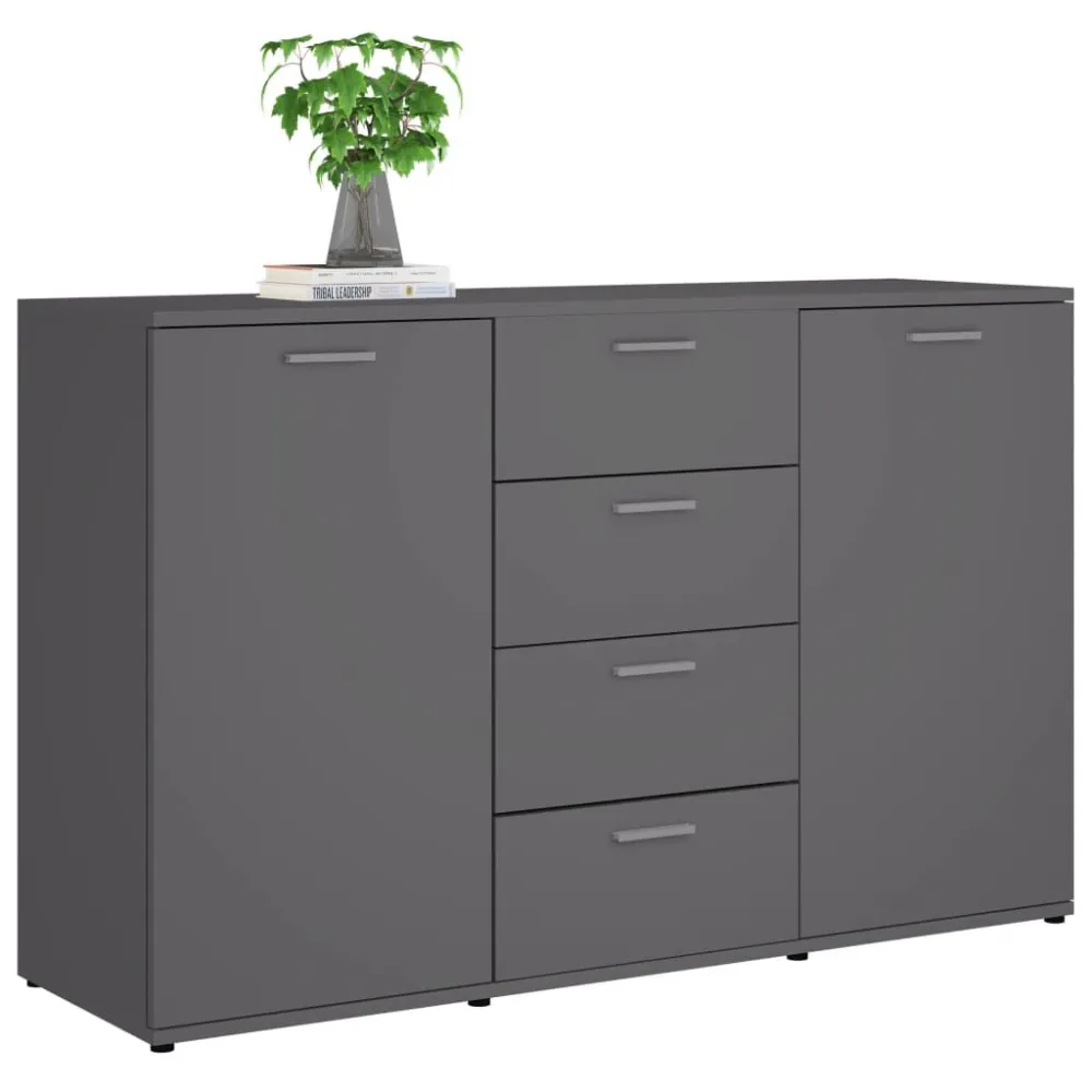 Dressoir 120x35,5x75 cm bewerkt hout grijs