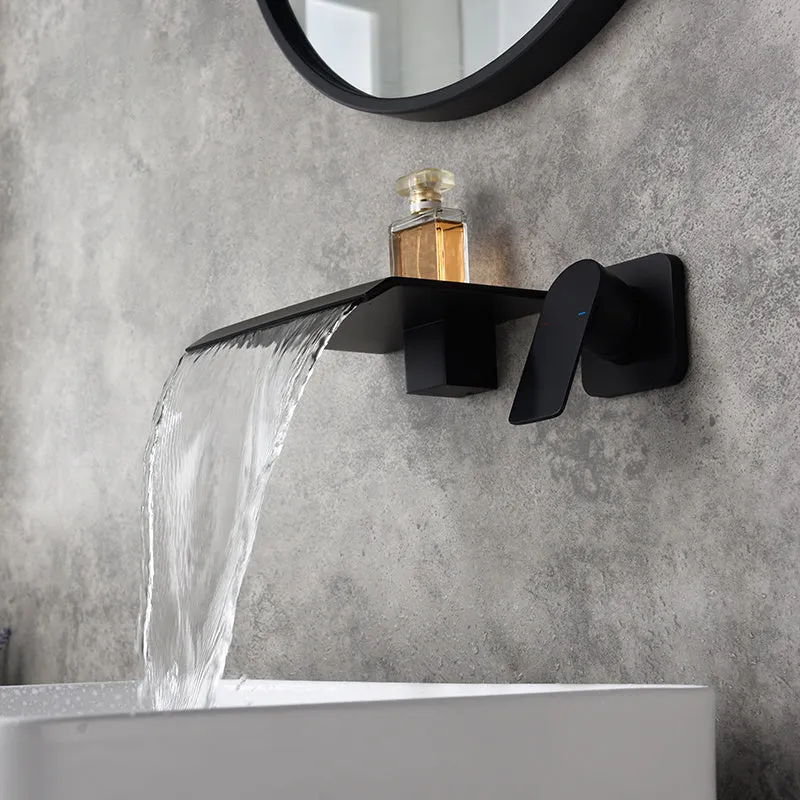 Fixed Roman Tub Faucet Trim Los Handle Wall Mounted Waterfall Tub Filler Chrome