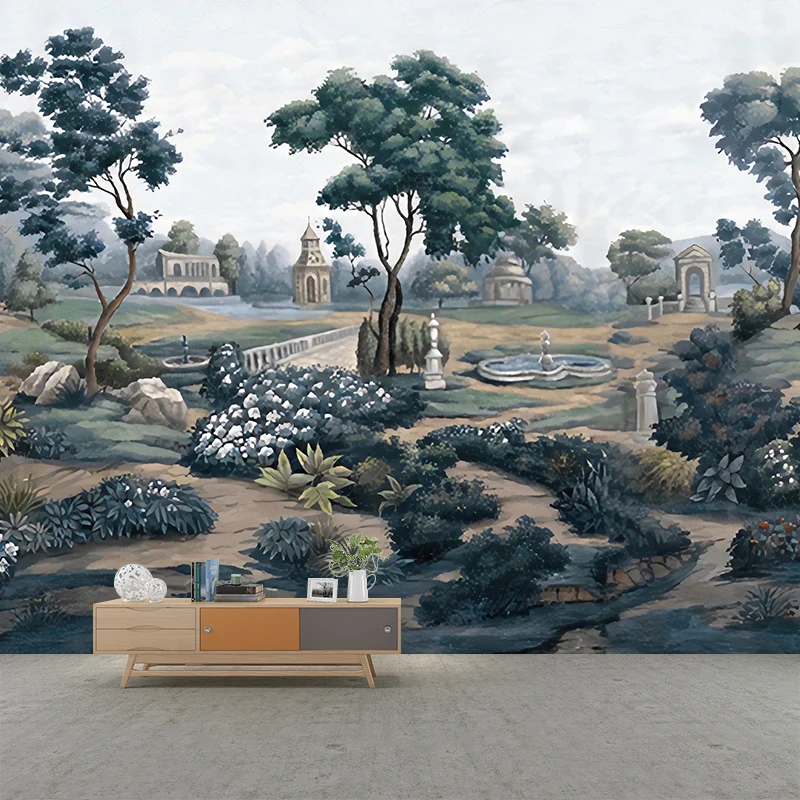 Gevestigd Ellington Park Murals Blackish Green Moisture Resistant Wall Covering Living Room Blackish