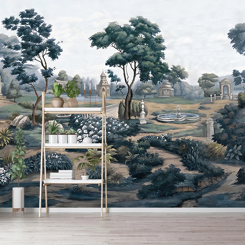 Gevestigd Ellington Park Murals Blackish Green Moisture Resistant Wall Covering Living Room Blackish