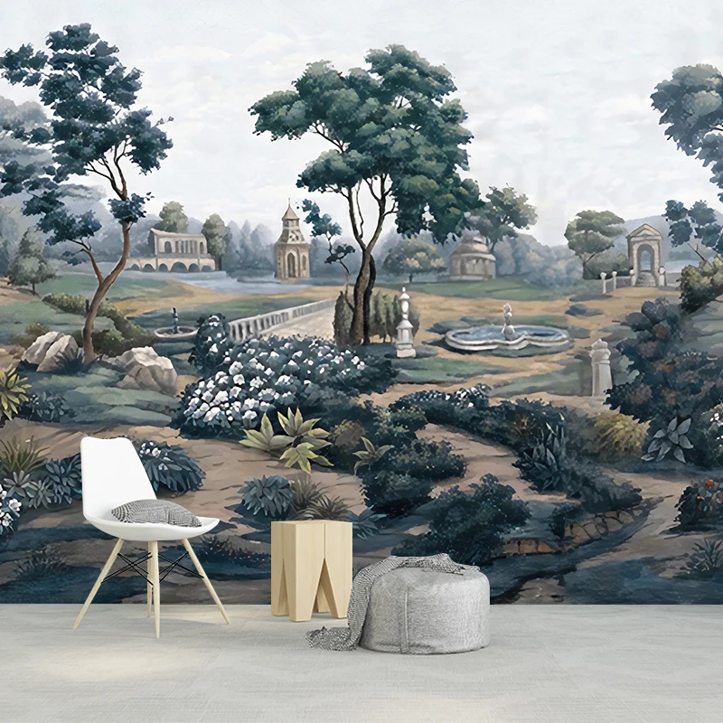 Gevestigd Ellington Park Murals Blackish Green Moisture Resistant Wall Covering Living Room Blackish