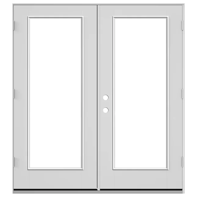 JELD-WEN 72- x 80- Low-e Primed Fiberglass French Left-Hand Inswing Tweeling Patio Door