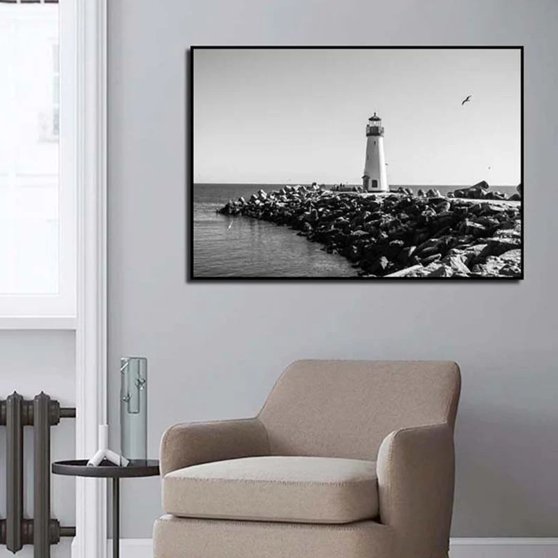 Kustgebouw stevig doek kunst getextureerde hedendaagse woonkamer wanddecoratie grijs