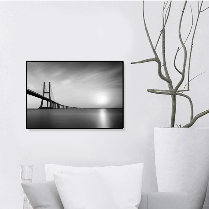 Kustgebouw stevig doek kunst getextureerde hedendaagse woonkamer wanddecoratie grijs