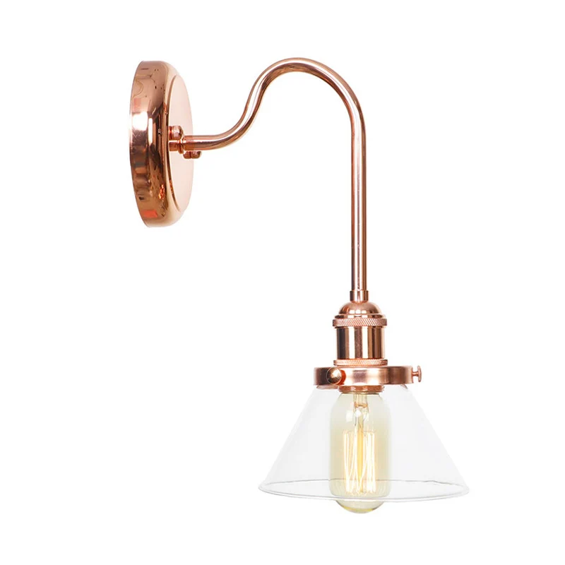1 lichtkegel schanslicht oud helder/amber glazen wandverlichtingsarmatuur voor woonkamer