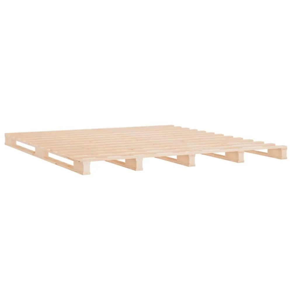 Palletbed massief grenenhout 120x200 cm