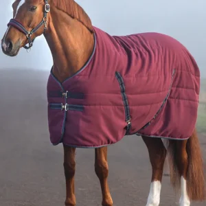 Rambo Stable Rug Embossed Lining, 100g Burgundy/Burgundy/ Teal/ Navy 130